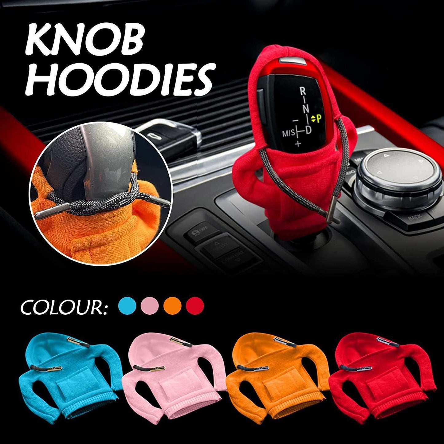 Gear Shift Knob Hoodie Cover Handle Knob Gear Shift Knob Hoodie Cover Manual Or Automatic | Auto Heaven USA