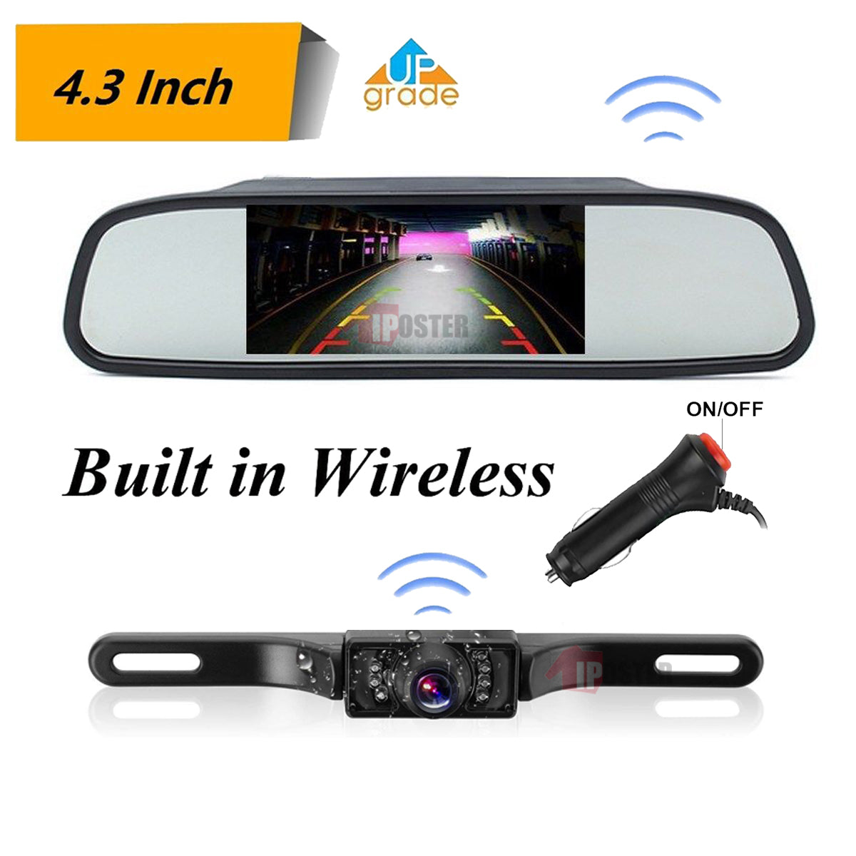 WiFi Rear View System With Cigarette Lighter Wireless Car Mirror | Auto Heaven USA