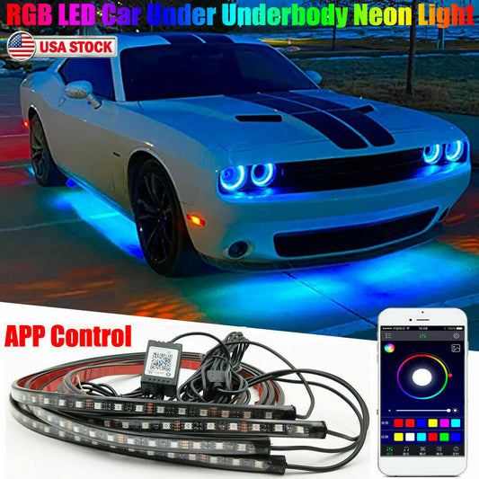 Car Underglow Light Flexible Strip LED Underbody Lights Remote | Auto Heaven USA