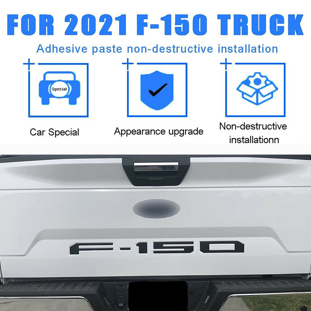 3D Raised Black ABS Tailgate Inserts Letters Emblem for F-150 Badges  2021-2022 – Auto Heaven USA