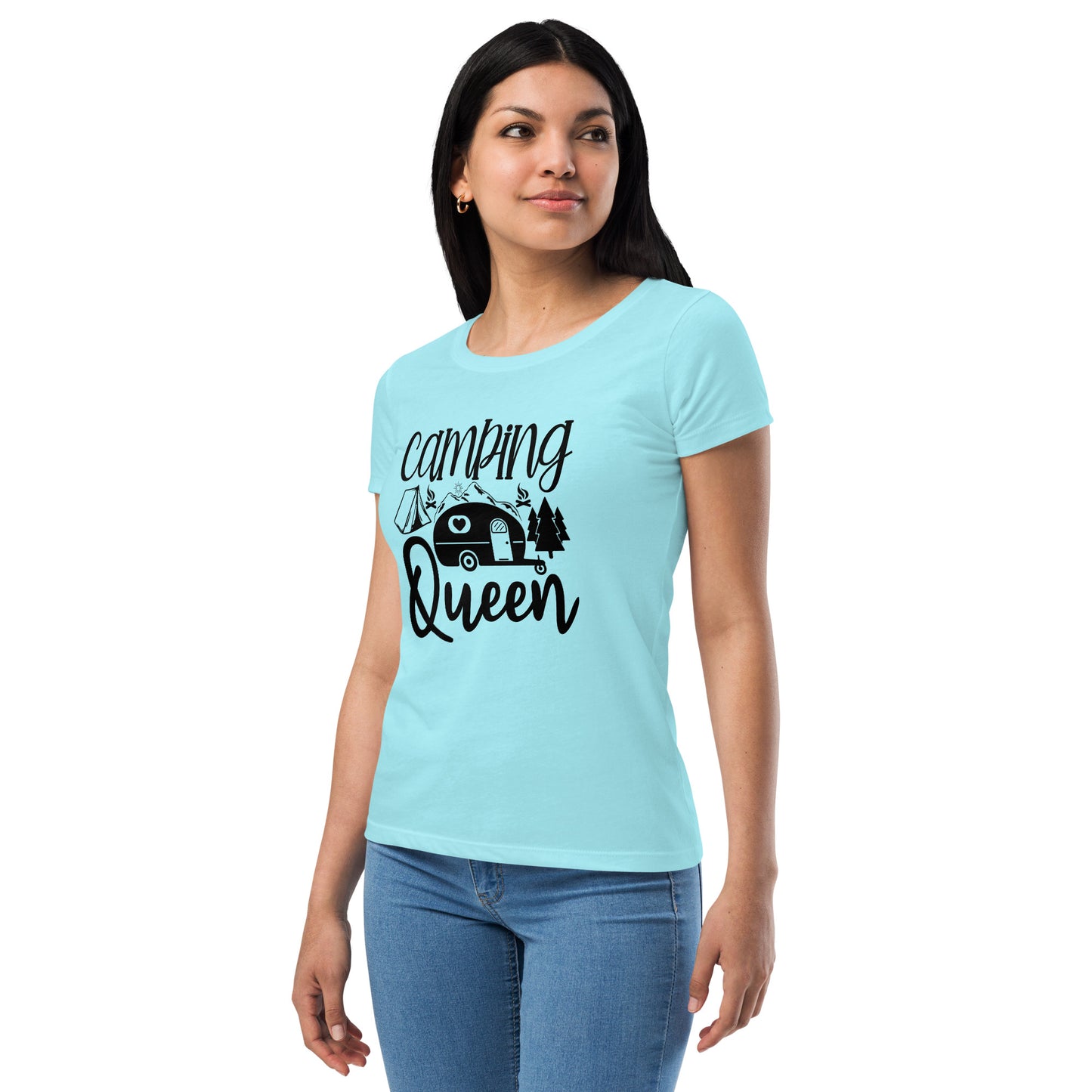 Camping Queen Women’s Fitted t-shirt | Auto Heaven USA