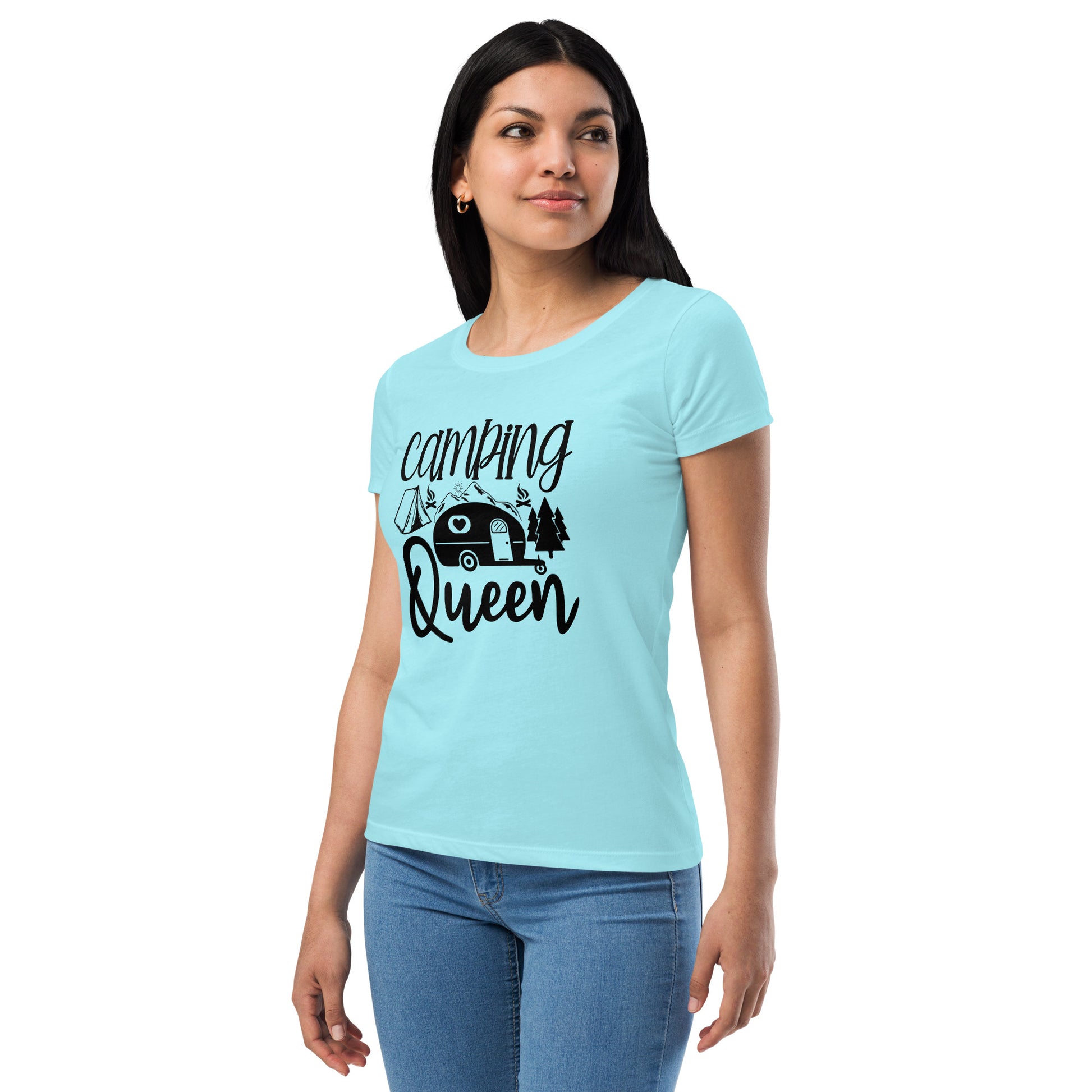 Camping Queen Women’s Fitted t-shirt | Auto Heaven USA