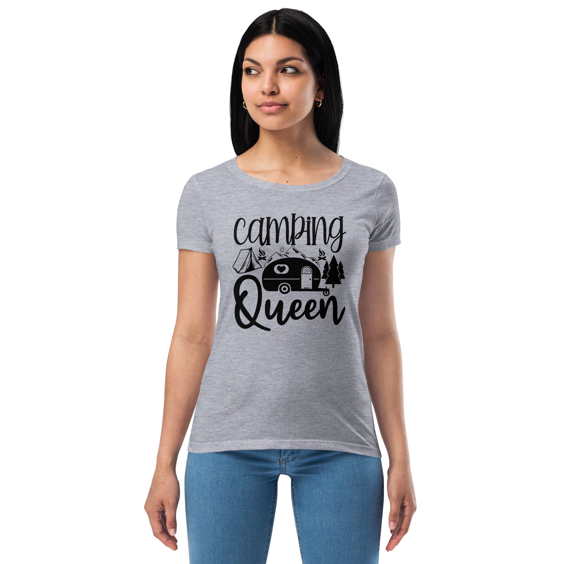 Camping Queen Women’s Fitted t-shirt | Auto Heaven USA