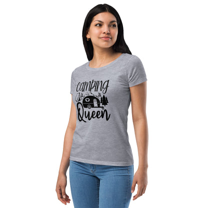 Camping Queen Women’s Fitted t-shirt | Auto Heaven USA