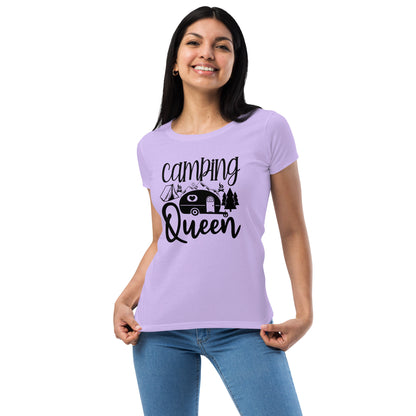 Camping Queen Women’s Fitted t-shirt | Auto Heaven USA