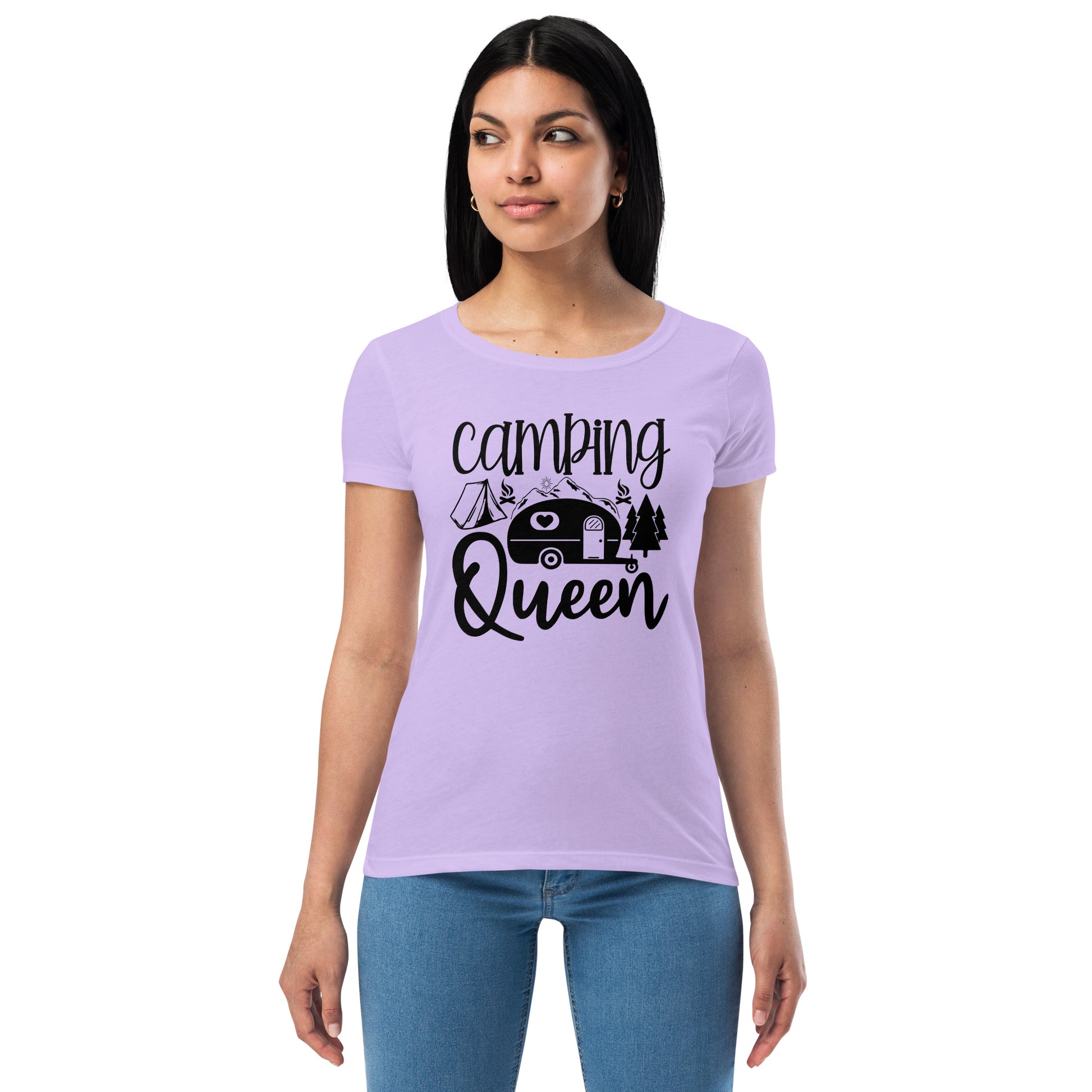 Camping Queen Women’s Fitted t-shirt | Auto Heaven USA