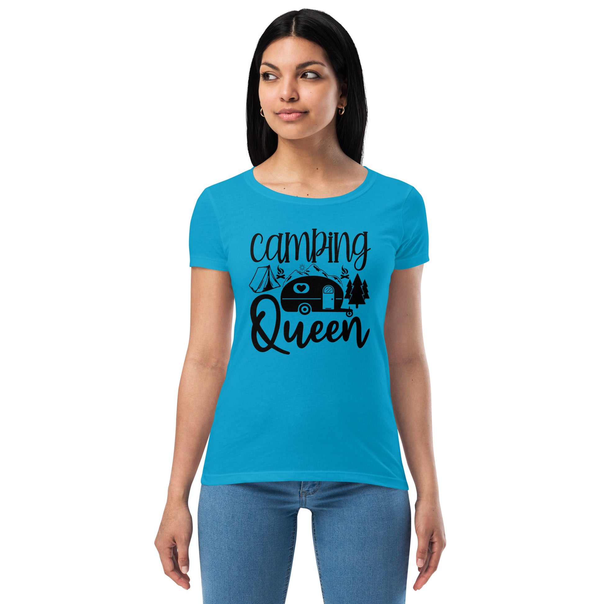 Camping Queen Women’s Fitted t-shirt | Auto Heaven USA