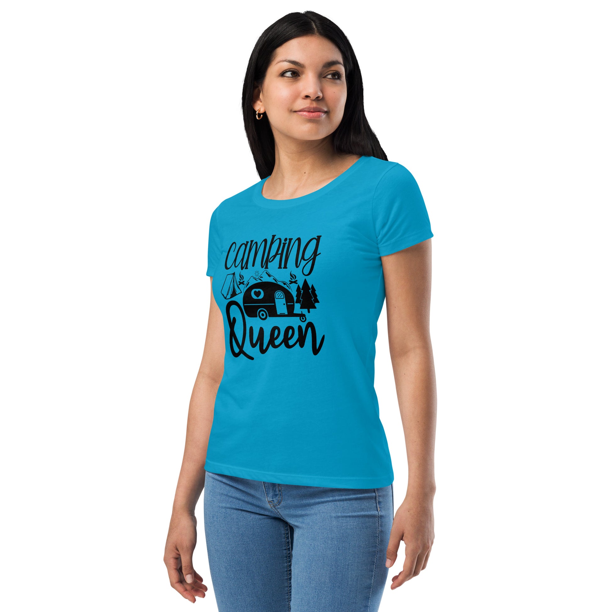 Camping Queen Women’s Fitted t-shirt | Auto Heaven USA